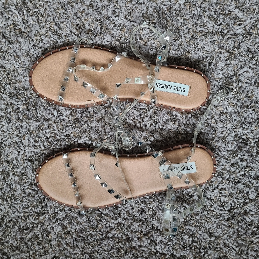 Steve Madden Travel Sandals Clear - Picture 5 of 6